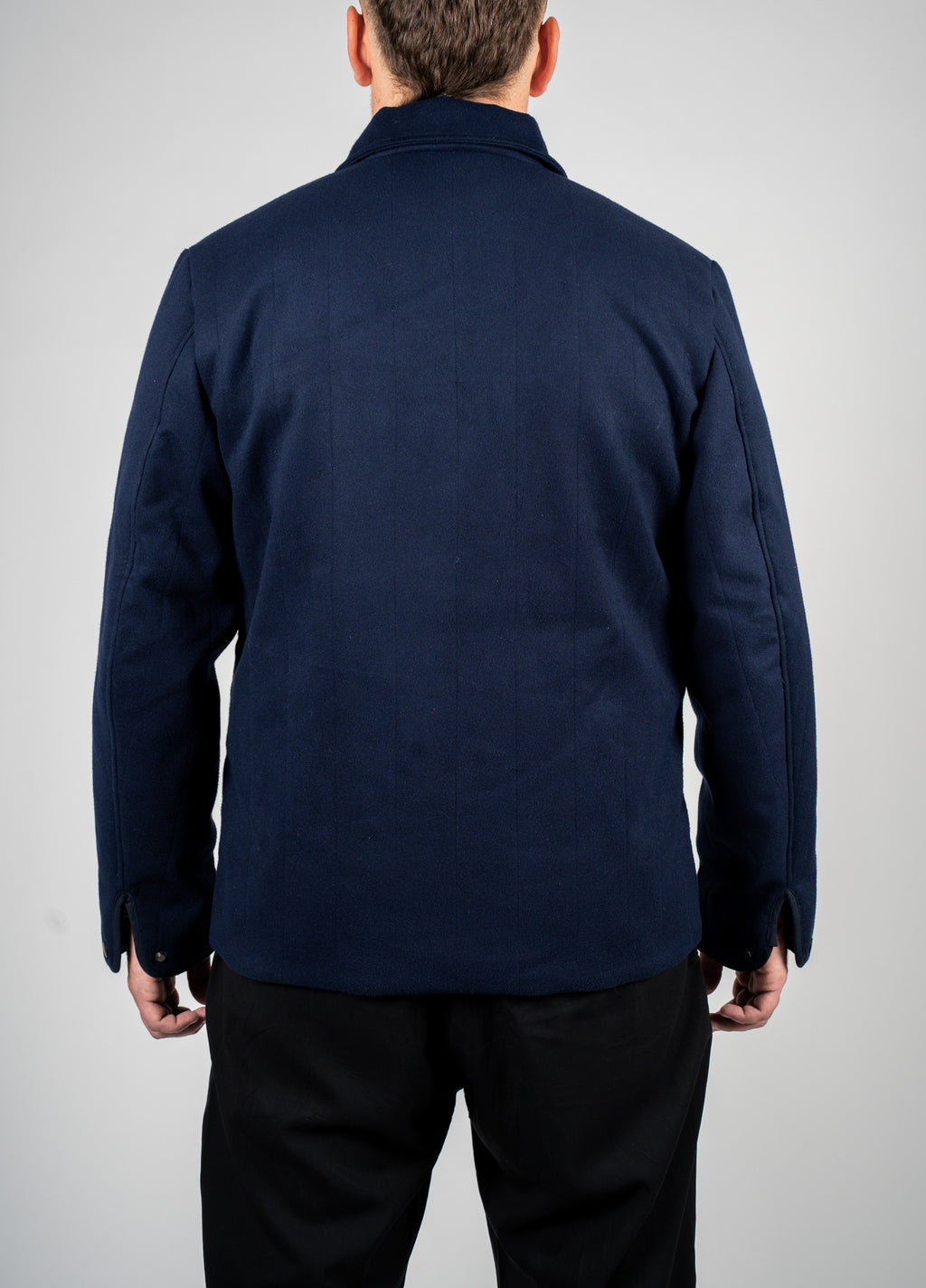 Overshirt navy in tessuto pesante