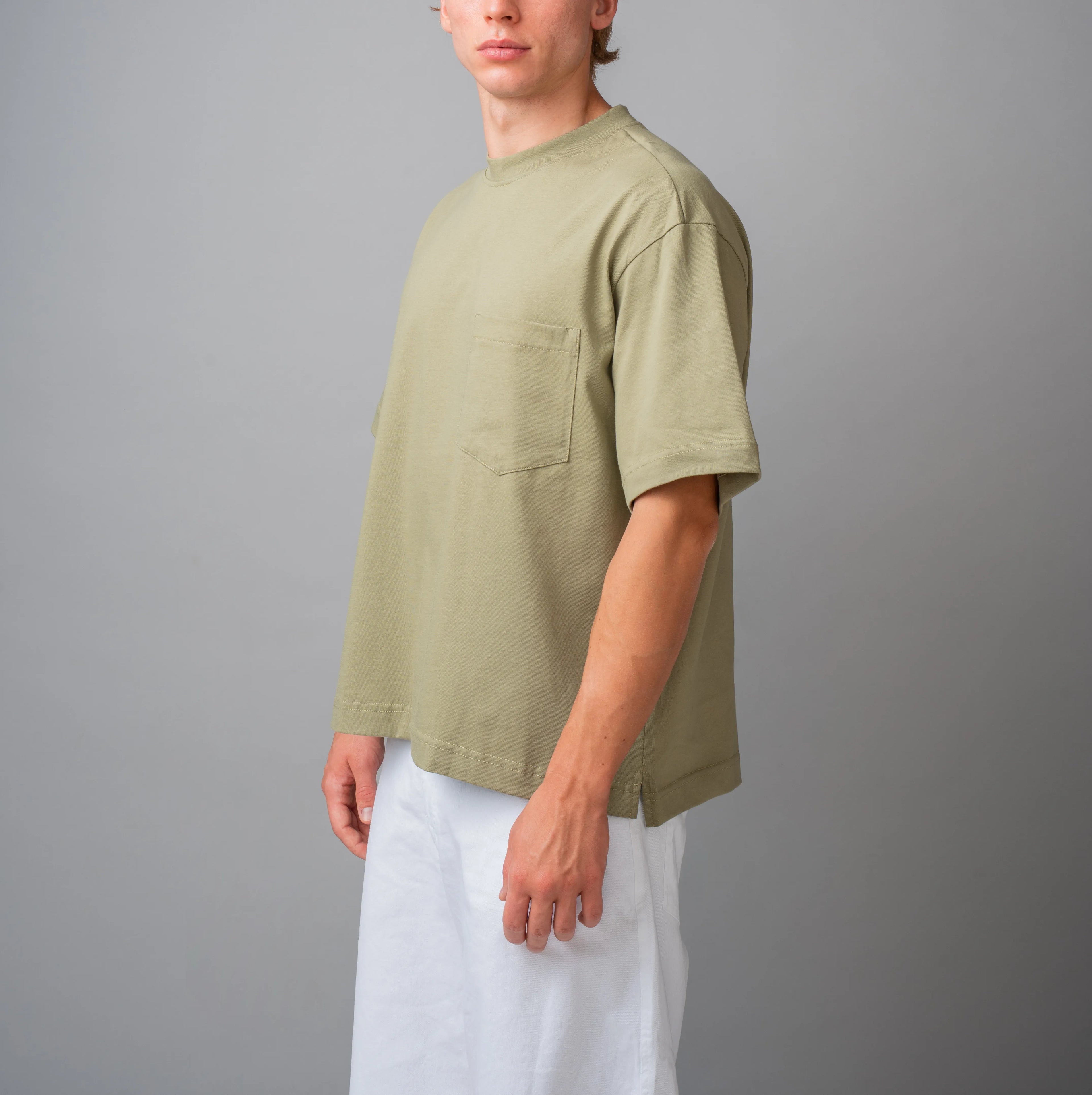 Cropped T-shirt - Verde oliva