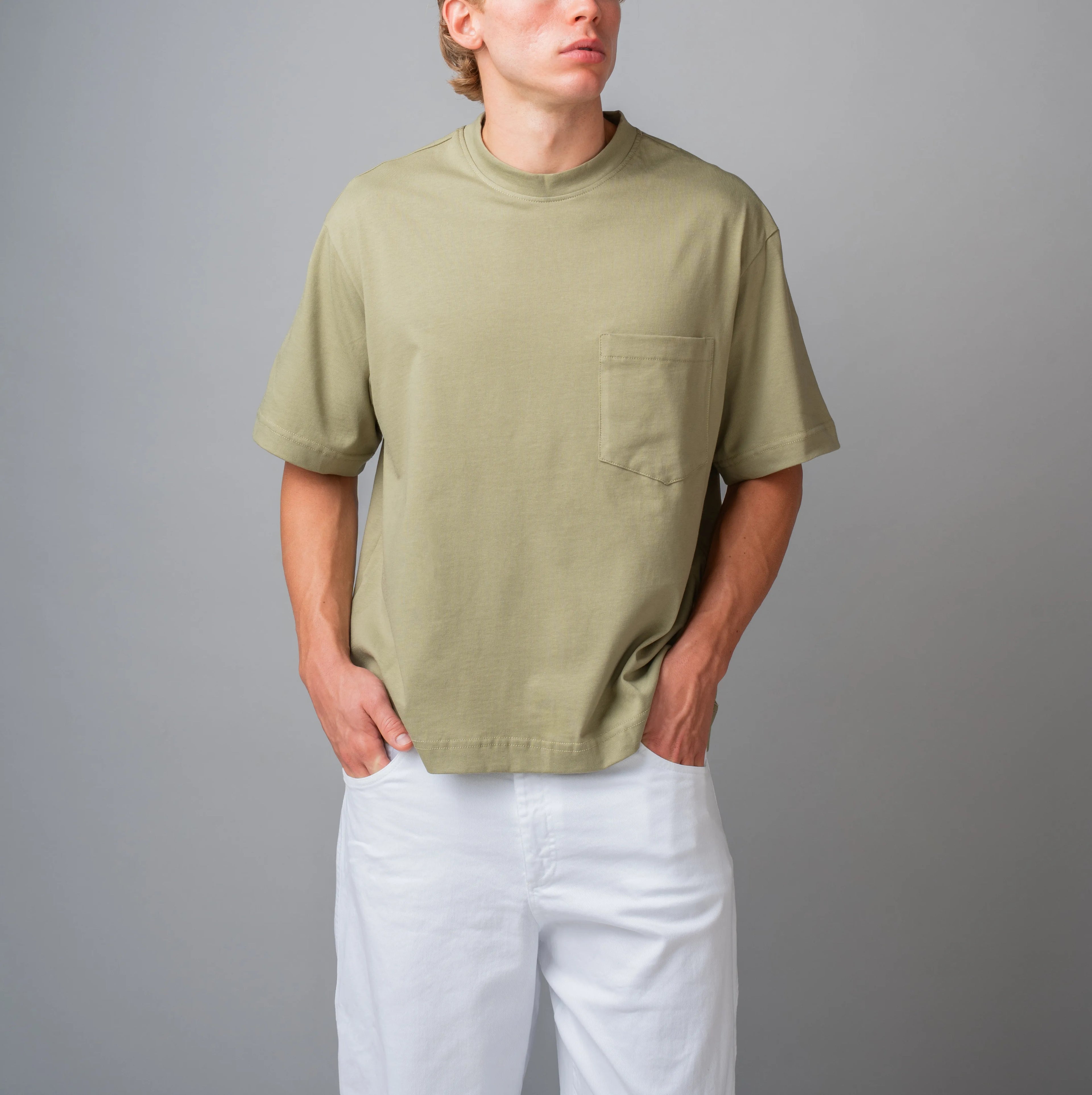 Cropped T-shirt - Verde oliva