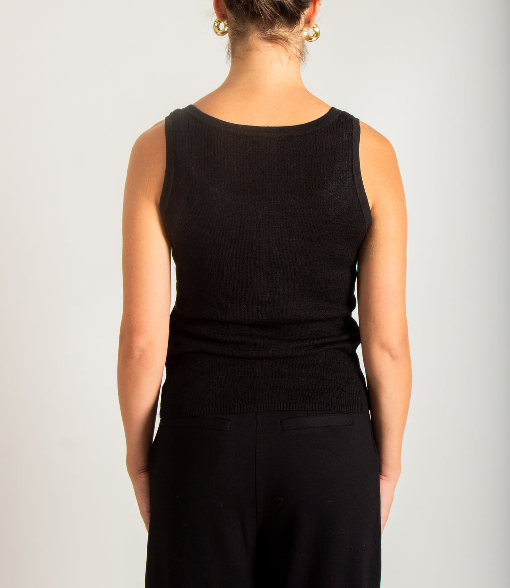 Canotta in maglia con bottoncini frontali