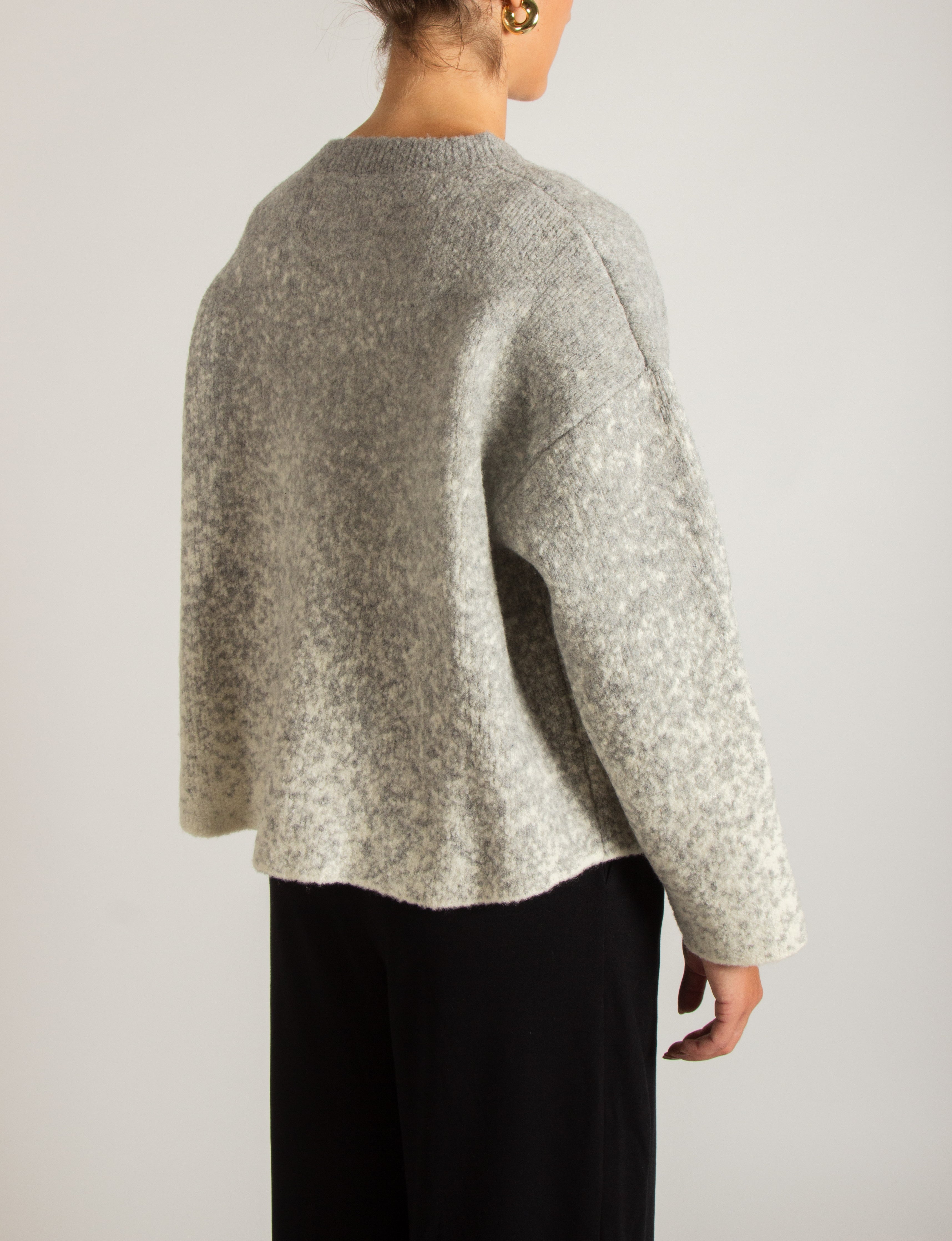 Giacca in maglia chiusura asimmetrica