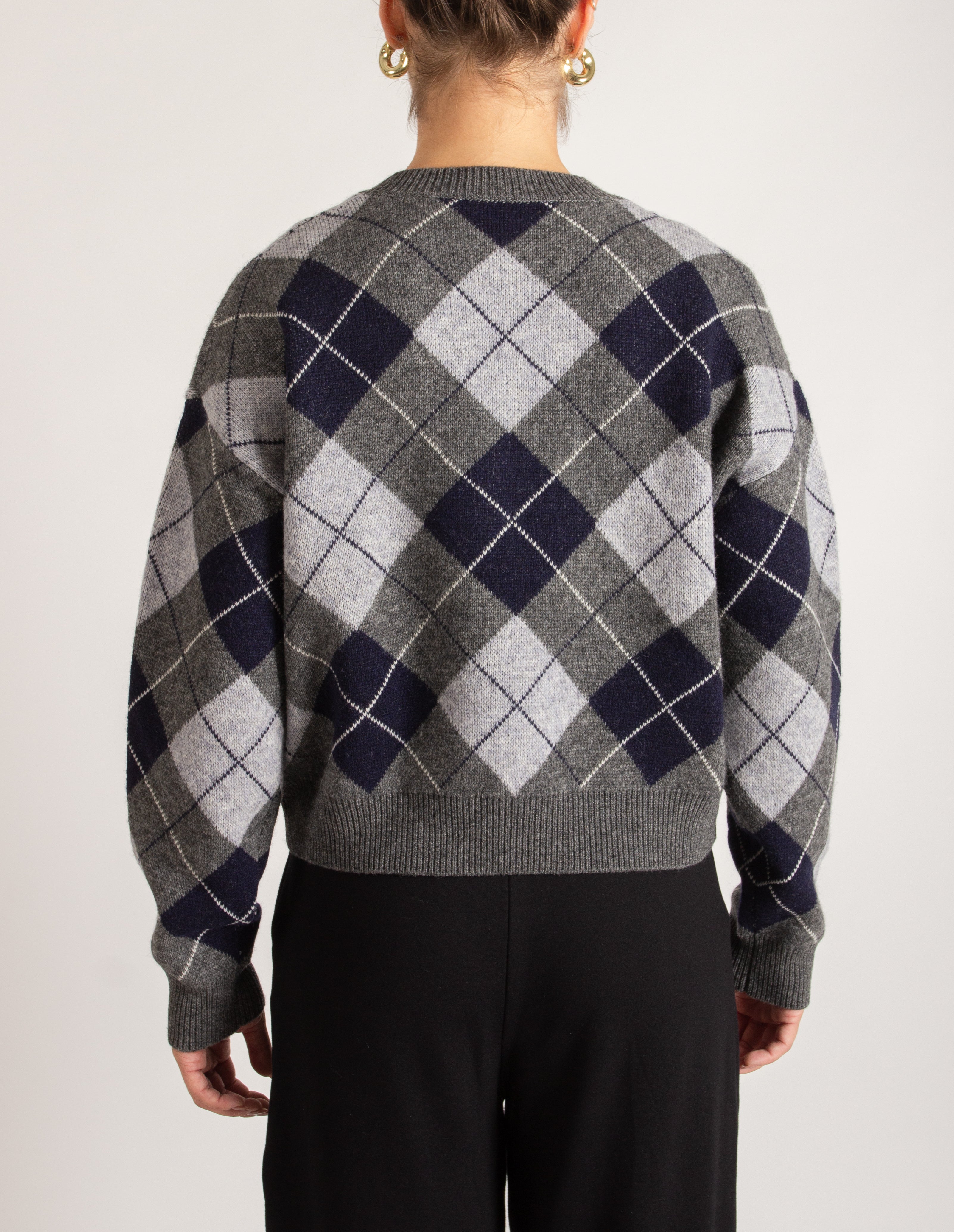 Maglia argyle scollo V