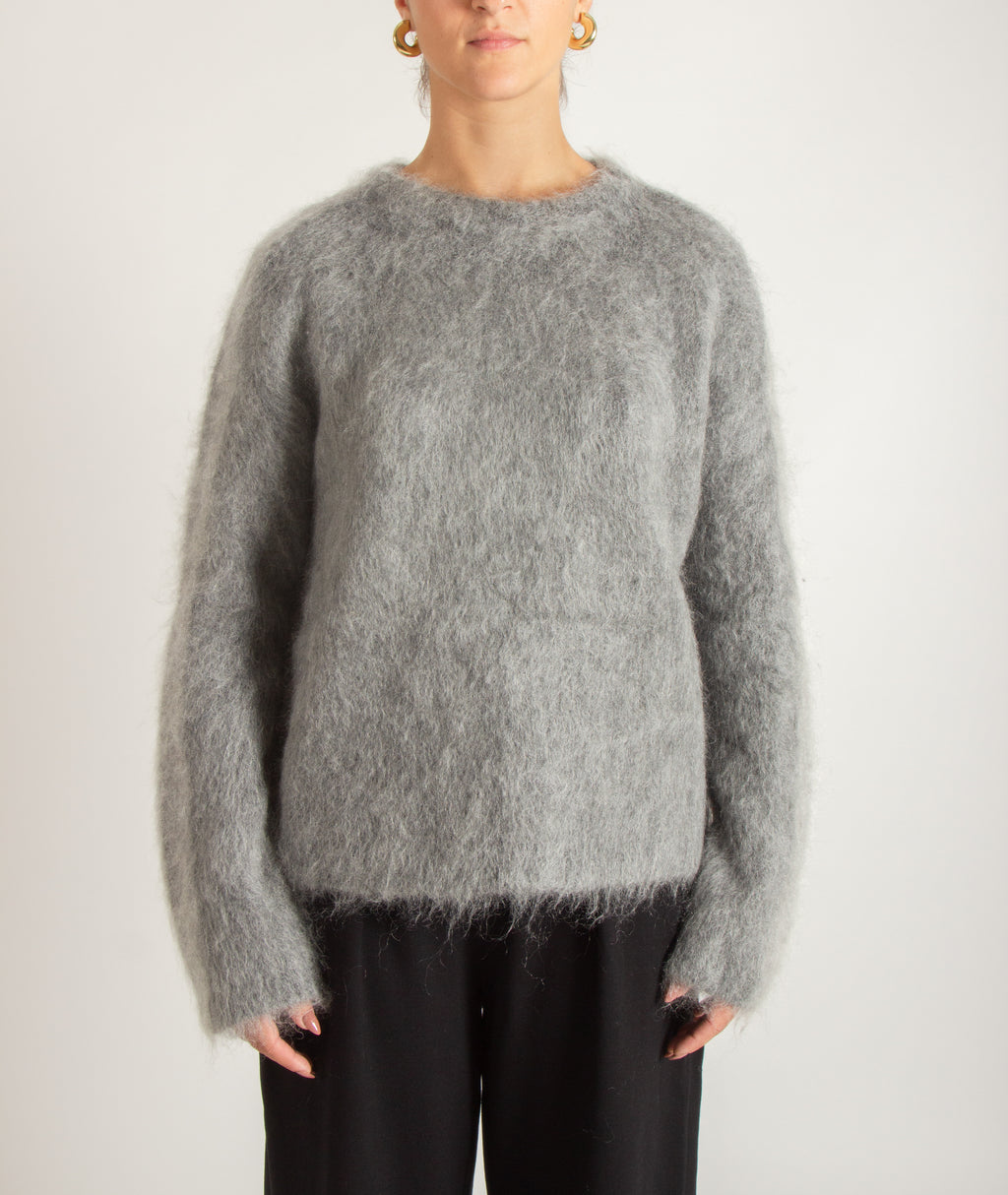 Maglione girocollo mohair