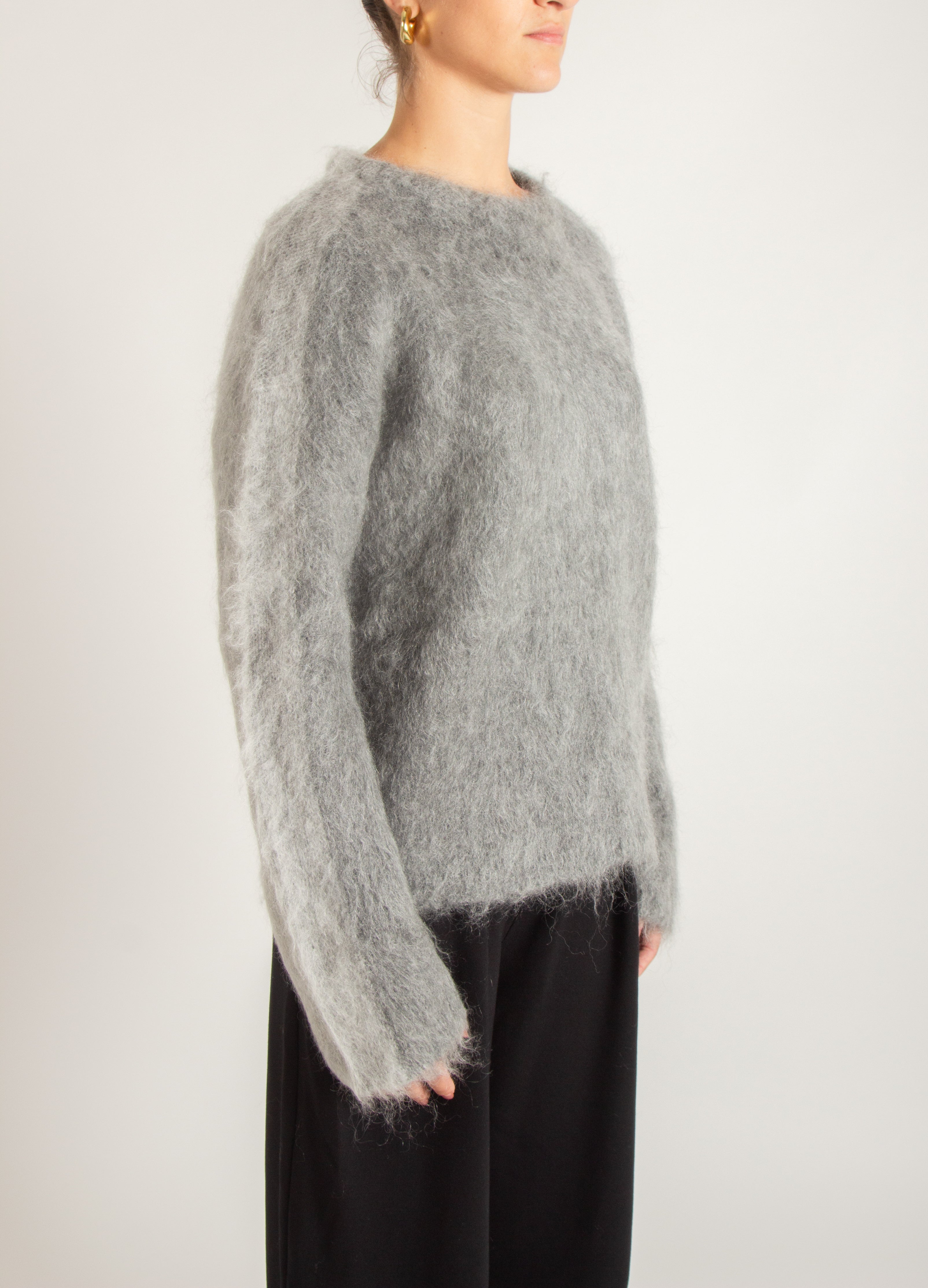Maglione girocollo mohair