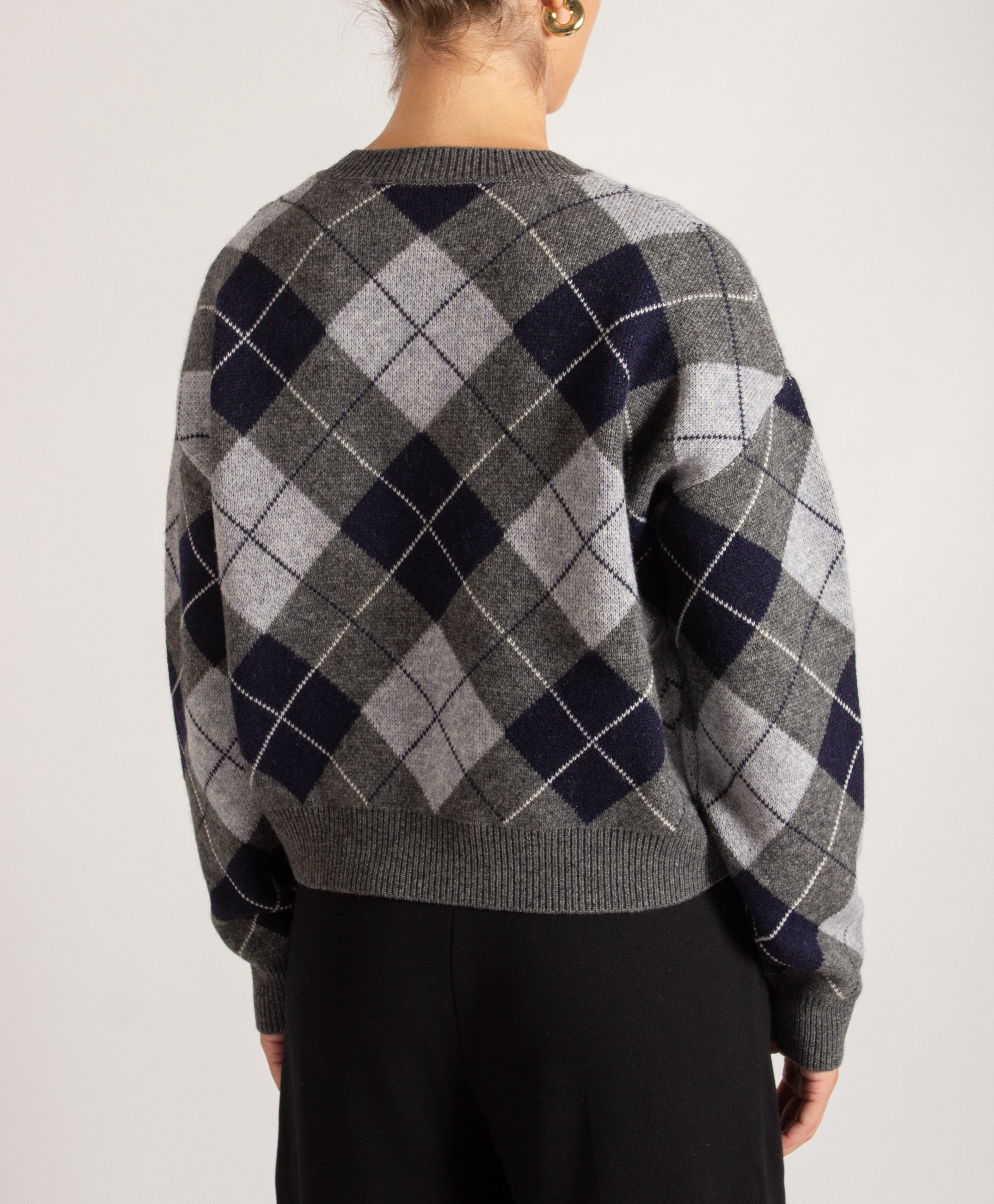 Maglia argyle scollo V