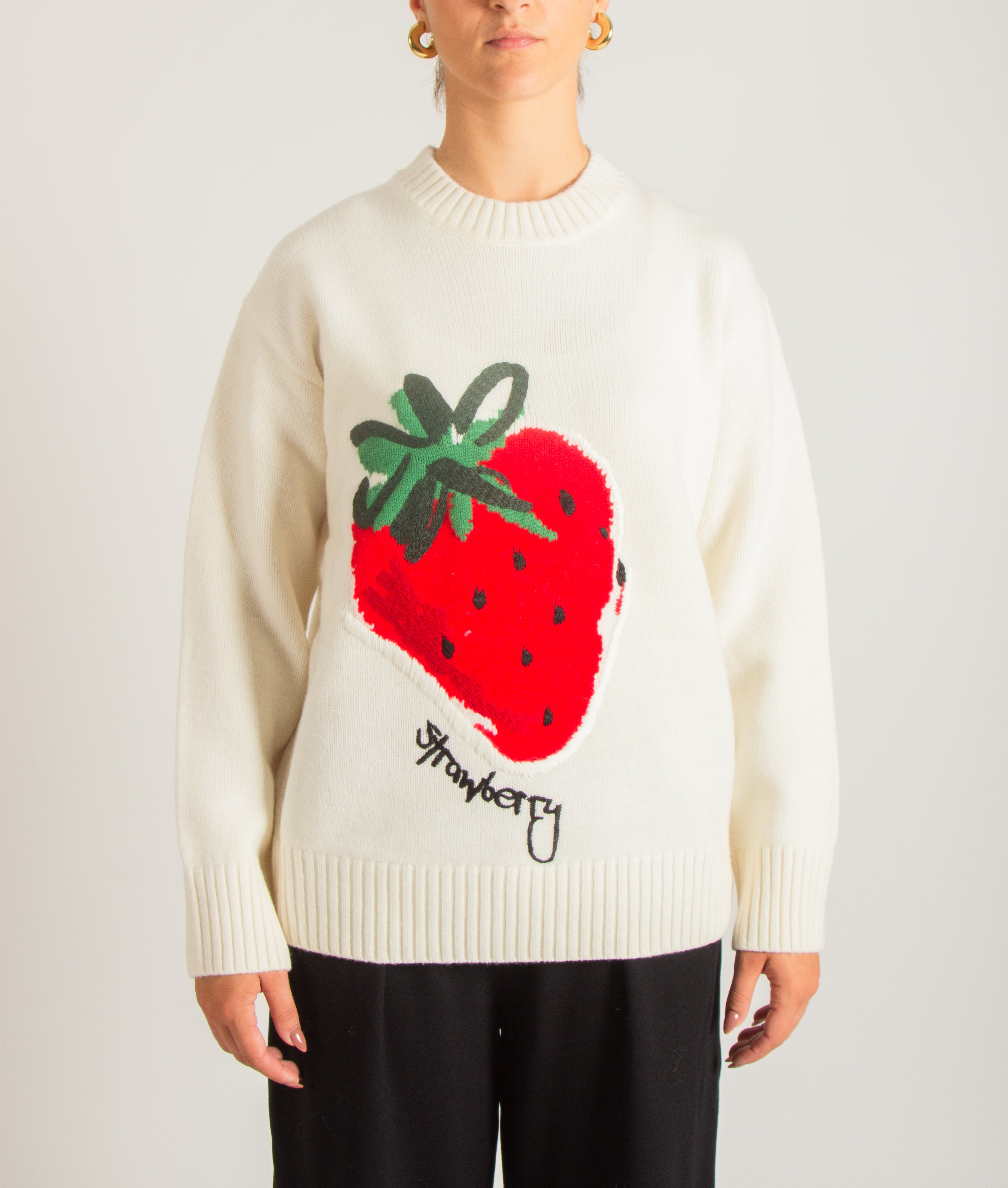 Maglione disegno intarsio