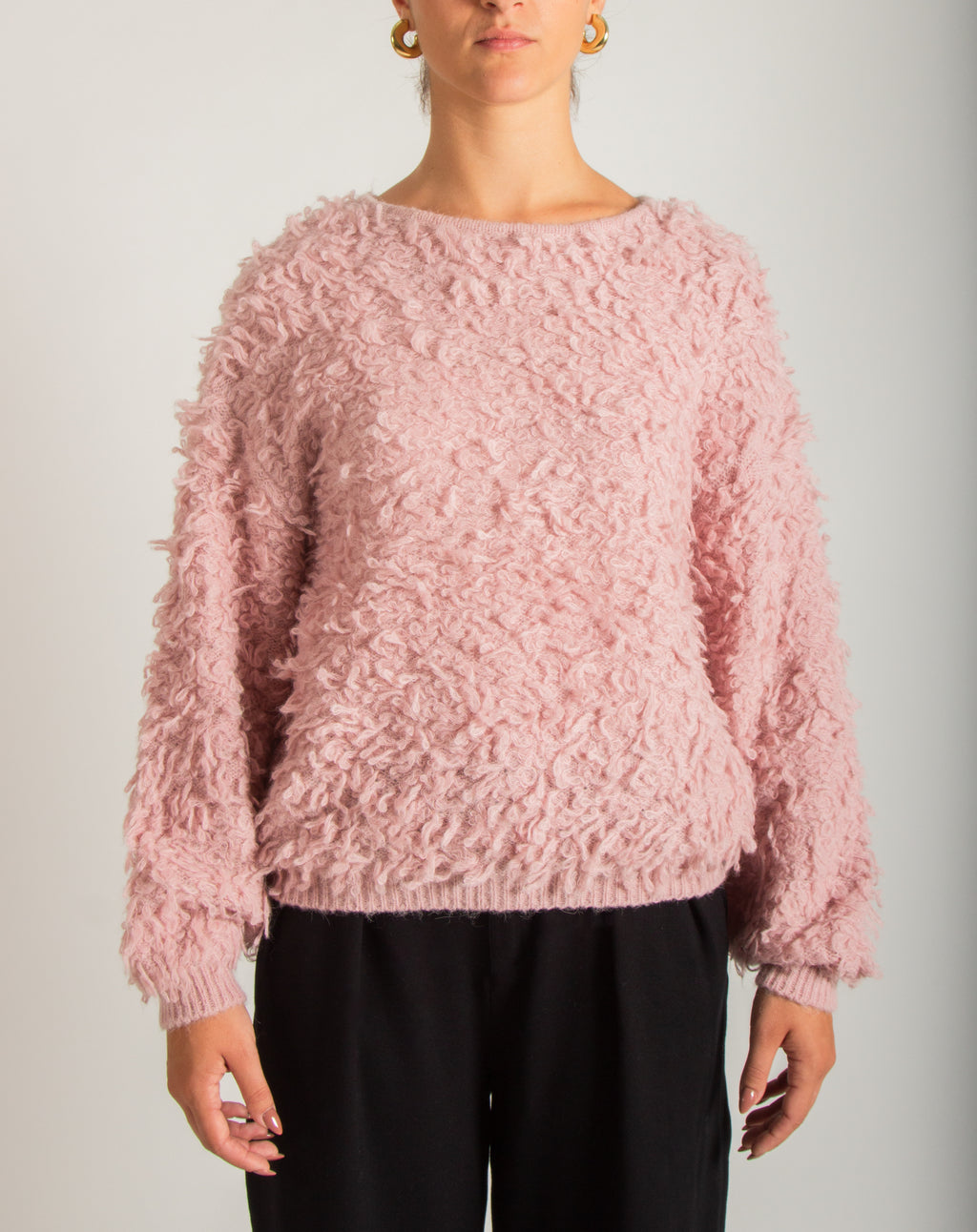 Maglione girocollo bouclé