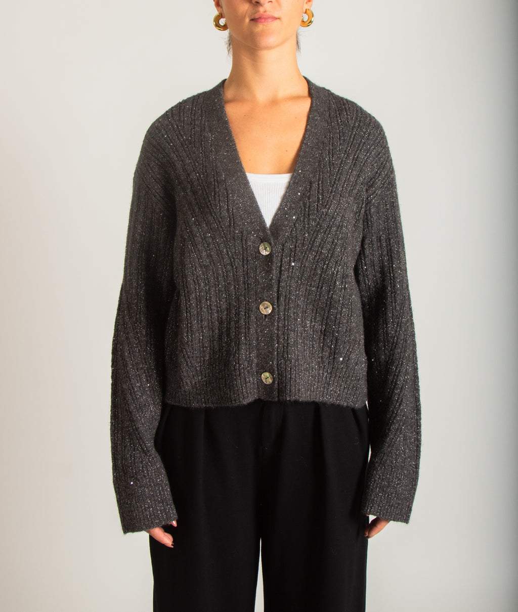 Cardigan lurex