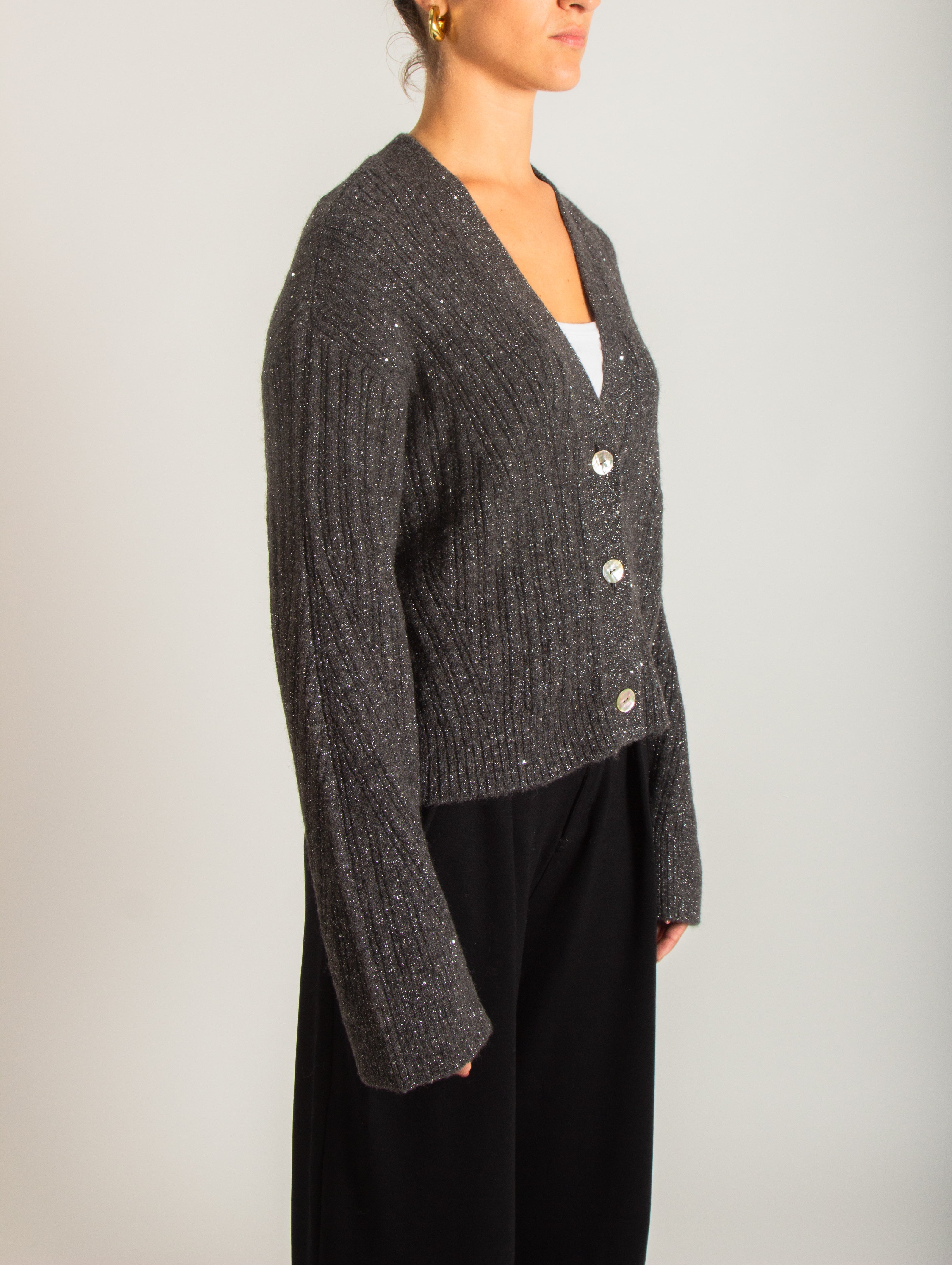 Cardigan lurex