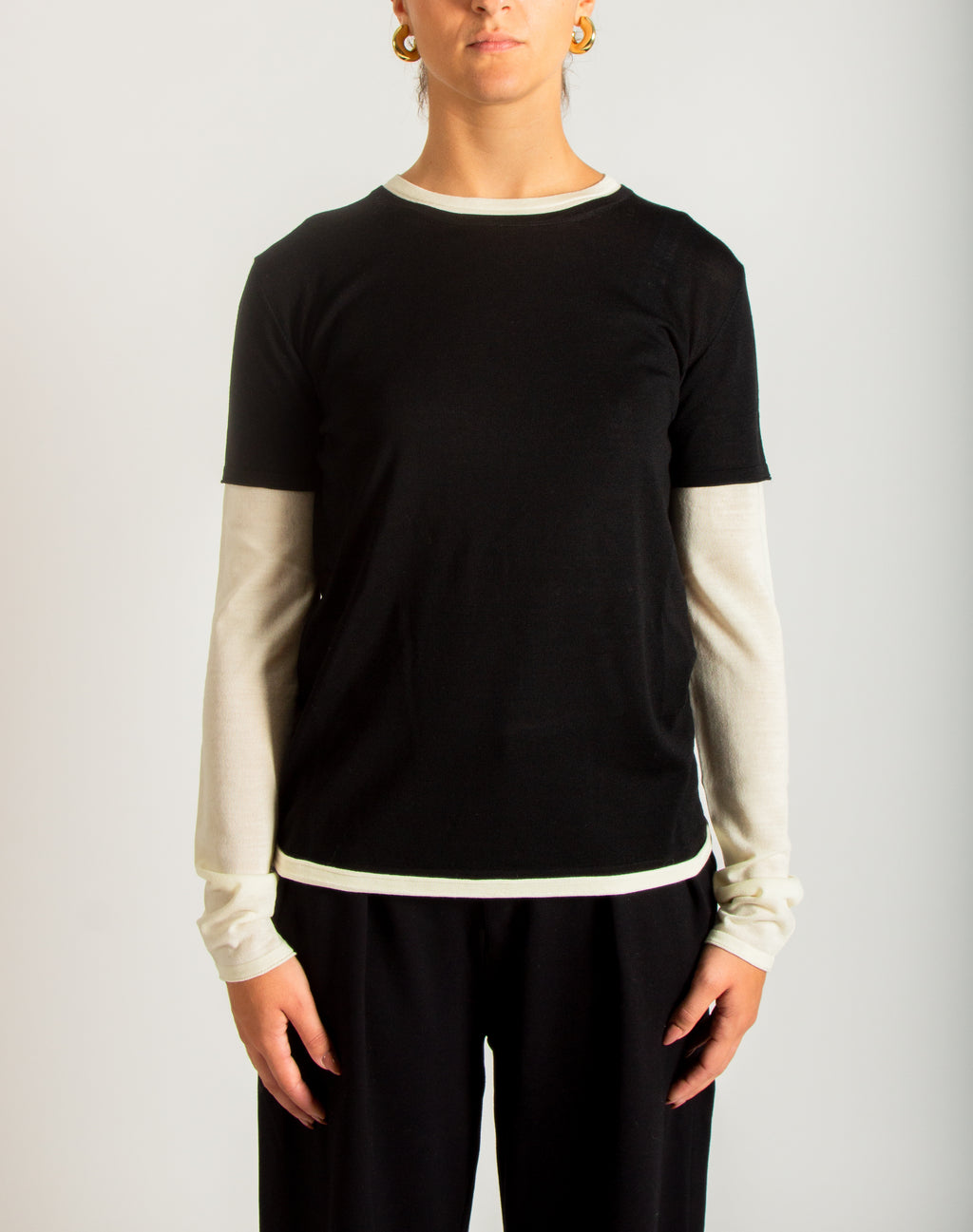 Maglia effetto doppio