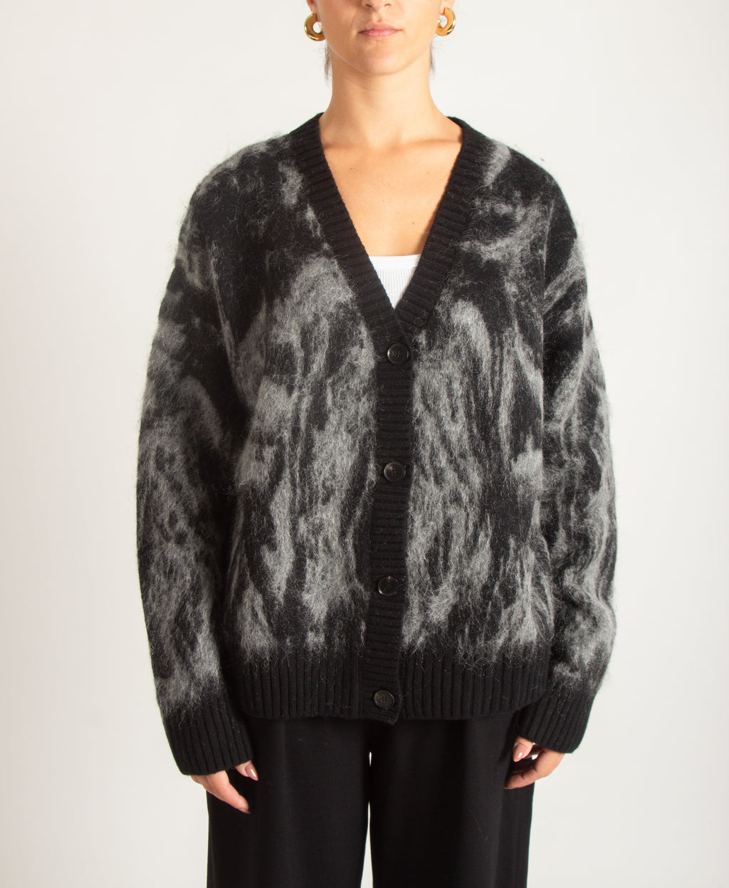 Cardigan tema astratto